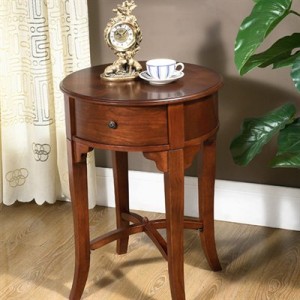 All Things Cedar Round Drawer Side Table